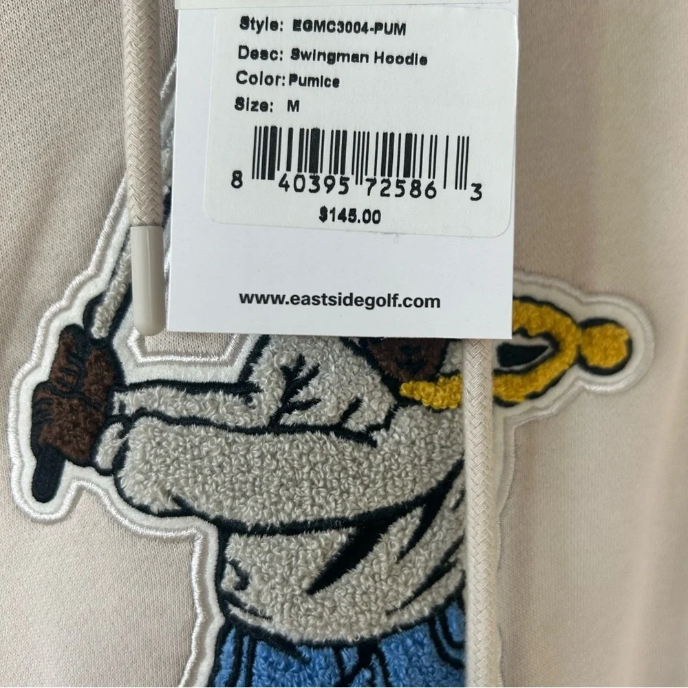 Eastside Golf Swingman Hoodie Men’s Medium Pumice Gray Pullover NWT - Picture 5 of 5